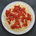 Spaghetti with tomato sauce, Pasta with tomato sauce