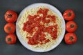 Spaghetti with tomato sauce, Pasta with tomato sauce