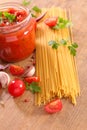 Spaghetti,  tomato sauce Royalty Free Stock Photo