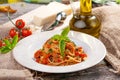 Spaghetti with Tomato Sauce Royalty Free Stock Photo