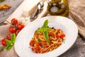 Spaghetti with Tomato Sauce Royalty Free Stock Photo