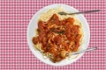 Spaghetti with tomatoe sauce Royalty Free Stock Photo