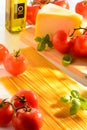 Spaghetti and tomatoes still-life