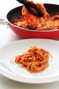 Spaghetti tomatosauce Royalty Free Stock Photo