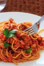 Spaghetti tomatosauce Royalty Free Stock Photo