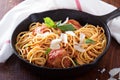 Spaghetti with turkey meatballs Royalty Free Stock Photo