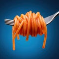 Spaghetti twisted fork isolated transparent background Royalty Free Stock Photo