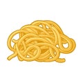 Spaghetti. Vector color illustration isolated on white background