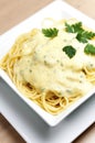 Spaghetty with white sauce