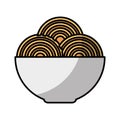 Spaguetti dish isolated icon Royalty Free Stock Photo