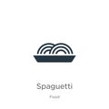 Spaguetti icon vector. Trendy flat spaguetti icon from food collection isolated on white background. Vector illustration can be Royalty Free Stock Photo