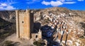 Spain, Alcala de Jucar - scenic medieval village located in the rocks.