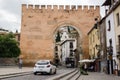 Granada city wall gate arch