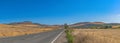 Spain, Andalusia. Summer mountain landscape with a grove of young olive trees. Royalty Free Stock Photo