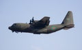 SPAIN, BARCELONA - AUGUST 8, 2023: Lockheed Martin C-130J Super Hercules of Bangladesh taking off from Barcelona