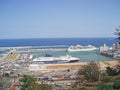 Spain, Barcelona, August 21, 2008. The main port of Barcelona. L