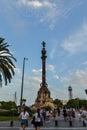 Spain Barcelona July 15, 2017. streets crowded with people, the historic district of the city for walks