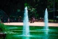 Spain, Barcelona - May 30 2022: Close-up part of the Fountain Grand Cascade. A monumental two-level fountain in a classical style