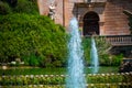 Spain, Barcelona - May 30 2022: Close-up part of the Fountain Grand Cascade. A monumental two-level fountain in a classical style Royalty Free Stock Photo