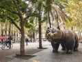 The Raval Cat ,El gato del Raval, Figure of the bronze cat Large statue City street Art