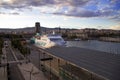 Spain, Barselona- November 20, 2013. Barcelona. Seaport at sunset.