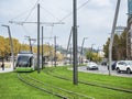 SPAIN, BILBAO - OCT 19, 2018 : Tram transportation in Bilbao city Travel in Spain