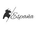 Spain bull logotype. Simple icon. Vector illustration. Light