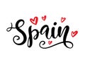 Spain calligraphy. Modern hand written brush lettering