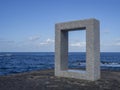 Spain, Canary islands,Garachico, December 19, marble monument st