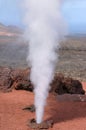 Spain, Canary Islands, Lanzarote, volcanic geyser.