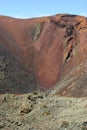 Spain, Canary Islands, Lanzarote, volcano crater. Royalty Free Stock Photo