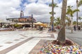 Spain, Canary Islands, Tenerife, Las Americas - May 17, 2018: Street in Playa de las Americas on Tenerife , Canary Islands in Spai Royalty Free Stock Photo