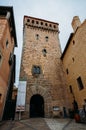 Spain, Castile and Leon, Segovia, View of the Torreon de Lozoya on the Medina del Campo Square