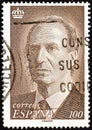 SPAIN - CIRCA 1996: A stamp printed in Spain shows a portrait of King Juan Carlos I, circa 1996.