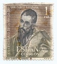 SPAIN - CIRCA 1963: stamp printed in Spain, shows a portrait of St. Paul, painted by El Greco, circa 1963