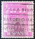 SPAIN - CIRCA 1967: A stamp printed in Spain shows Church of our Lady of Mercy, Sanlucar, Cadiz, circa 1967.