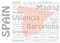 Spain cities and landmarks template vector