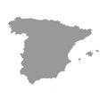 Spain vector country map silhouette Royalty Free Stock Photo