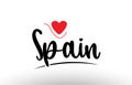 Spain country text typography logo icon design