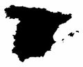 Spain silhouette map