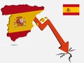 Spain economic crisis concept Vector illustration eps 10