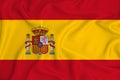 Spain flag on the background texture. Concept for designer solutions Royalty Free Stock Photo