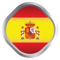 spain flag badge. Vector illustration decorative design Royalty Free Stock Photo