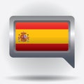 spain flag badge. Vector illustration decorative design Royalty Free Stock Photo