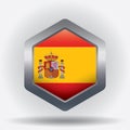 spain flag badge. Vector illustration decorative design Royalty Free Stock Photo