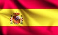 Spain flag blowing in the wind Royalty Free Stock Photo