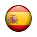 spain flag button badge. Vector illustration decorative design Royalty Free Stock Photo