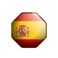 spain flag button. Vector illustration decorative design Royalty Free Stock Photo