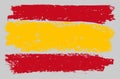 Spain Flag Charcoal Illustration with Chalk Effect