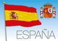 Spain flag and coat of arms